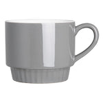 Olympia Café Stacking Mugs Charcoal 340ml (6 Pack) - JF997