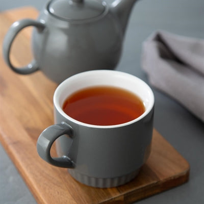 Olympia Café Stacking Mugs Charcoal 340ml (6 Pack) - JF997