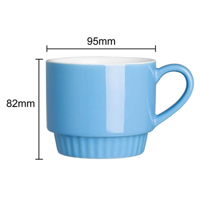 Olympia Café Stacking Mugs Blue 340ml (6 Pack) - JF998