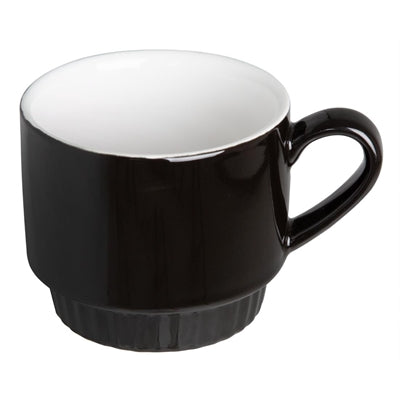 Olympia Café Stacking Mugs Black 340ml (6 Pack) - JF999