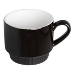 Olympia Café Stacking Mugs Black 340ml (6 Pack) - JF999