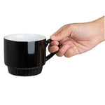 Olympia Café Stacking Mugs Black 340ml (6 Pack) - JF999