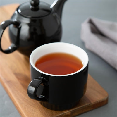Olympia Café Stacking Mugs Black 340ml (6 Pack) - JF999