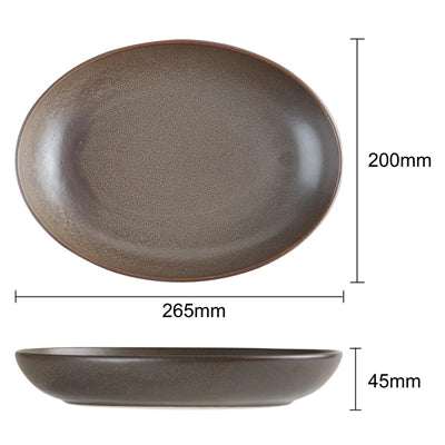 Olympia Ember Oval Bowls Mahogany 265x200mm (4 Pack) - JK179