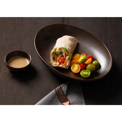 Olympia Ember Oval Bowls Mahogany 265x200mm (4 Pack) - JK179
