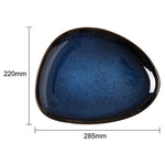 Olympia Luna Triangular Plates Midnight Blue 275x210mm (6 Pack) - JK242