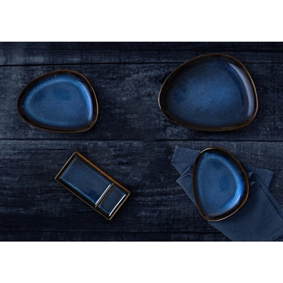 Olympia Luna Rectangular Dipping Plates Midnight Blue 204x105mm (6 Pack) - JK247