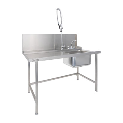 Classeq Pass Through Dishwasher Table with Spray Mixer T15SENL - JK260