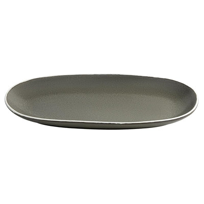 Olympia Chia Oval Plates Charcoal 280x135mm (6 Pack) - JK492