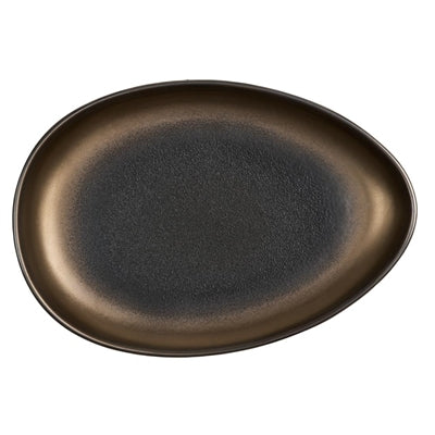 Olympia Ochre Teardrop Plate - 310x210x33mm (4 Pack) - JK496