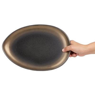 Olympia Ochre Teardrop Plate - 310x210x33mm (4 Pack) - JK496