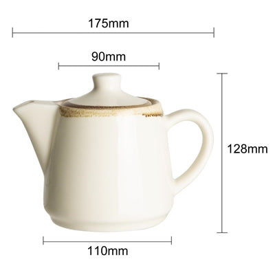 Olympia Kiln Teapots Chalk 650ml (4 Pack) - JM588