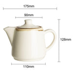 Olympia Kiln Teapots Chalk 650ml (4 Pack) - JM588