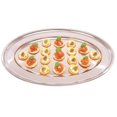 Olympia Stainless Steel Oval Serving Tray 605mm - K369