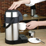 Olympia Pump Action Airpot 2.5Ltr | Vacuum Insulated Hot Drinks Dispenser K635