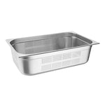 Vogue Stainless Steel Perforated 1/1 Gastronorm Tray 150mm - K842