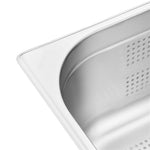 Vogue Stainless Steel Perforated 1/1 Gastronorm Tray 150mm - K842