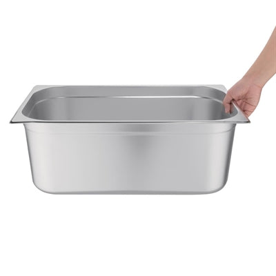 Vogue Stainless Steel 1/1 Gastronorm Tray 200mm - K918