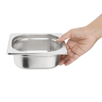 Vogue Stainless Steel 1/6 Gastronorm Tray 65mm - K985