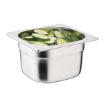 Vogue Stainless Steel 1/6 Gastronorm Tray 100mm - K991