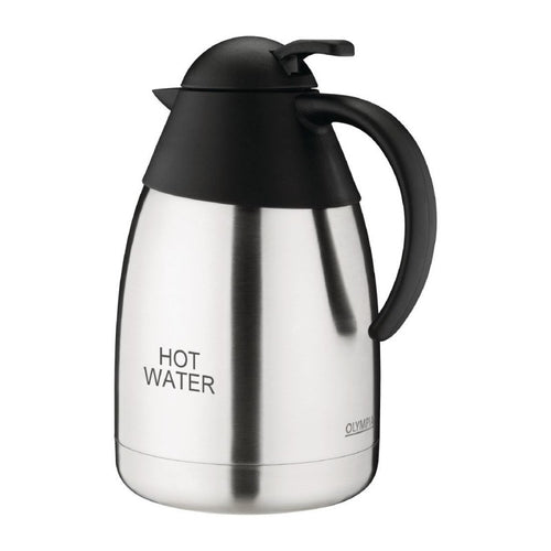 Olympia Insulated Hot Water Jug 1.5Ltr | Stainless Steel Vacuum Flask DL162