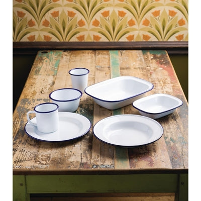 Olympia Enamel Rectangular Pie Dishes 180x135mm (6 Pack) - GM511