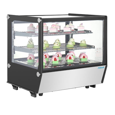 Polar G-Series Countertop Display Fridge Black Square Glass 120Ltr - PG003