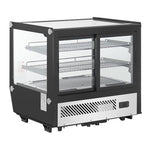 Polar G-Series Countertop Display Fridge Black Square Glass 120Ltr - PG003