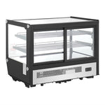 Polar G-Series Countertop Display Fridge Black Square Glass 160Ltr - PG004
