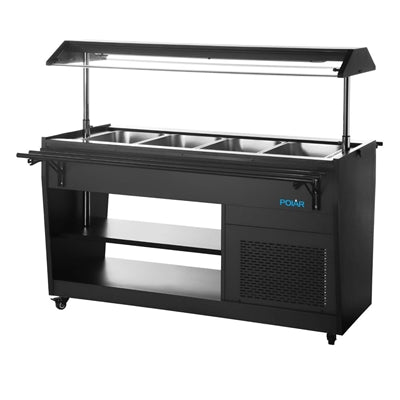 Polar G-Series Refrigerated Buffet Bar in Black - PG007