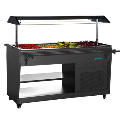 Polar G-Series Refrigerated Buffet Bar in Black - PG007