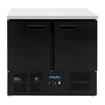 Polar G-Series Double Door Counter Fridge Black 240Ltr - PG022