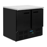 Polar G-Series Double Door Counter Fridge Black 240Ltr - PG022
