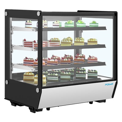 Polar G-Series Square Glass Countertop Display Fridge 185Ltr - PG025