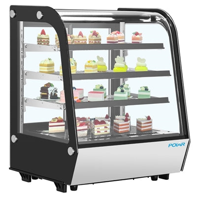 Polar G-Series Rounded Glass Countertop Display Fridge 145Ltr - PG026