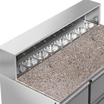 Stalwart DA-PZ33 Pizza Prep Fridge 3 Doors | 8 x GN1/6 Saladette Counter 700mm