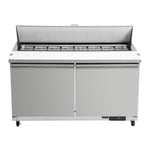 Polar GD883 2 Door Preparation Counter 527Ltr | Large U-Series Pizza Saladette Prep Fridge