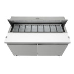 Polar GD883 2 Door Preparation Counter 527Ltr | Large U-Series Pizza Saladette Prep Fridge