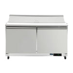 Polar GD883 2 Door Preparation Counter 527Ltr | Large U-Series Pizza Saladette Prep Fridge