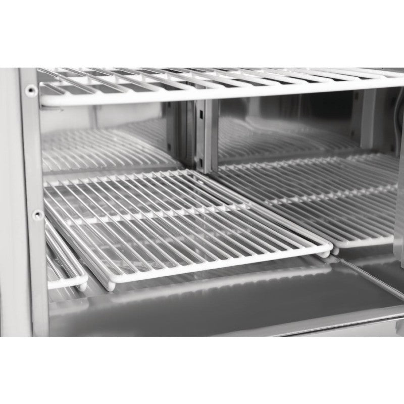 Polar G603 Refrigerated Pizza Prep Counter 288Ltr | 2 Door Marble Top Pizza Fridge