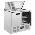 Polar G606 Refrigerated Saladette Counter 240Ltr | 2 Door Compact Prep Fridge