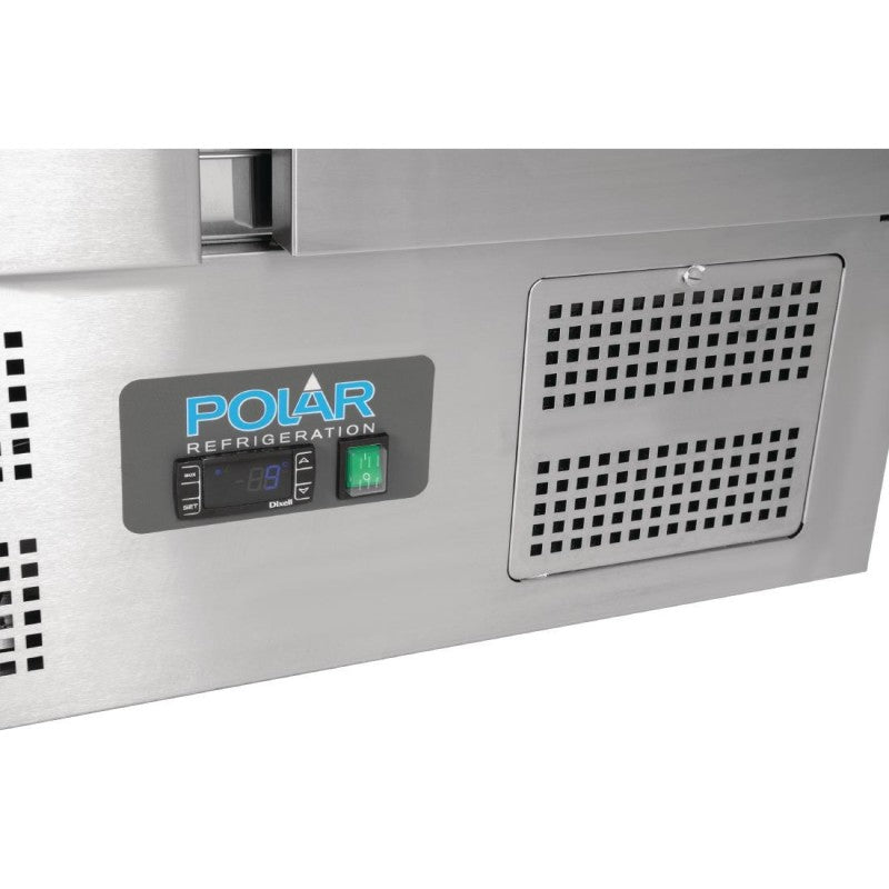 Polar G606 Refrigerated Saladette Counter 240Ltr | 2 Door Compact Prep Fridge