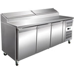 Stalwart DA-SH37 Preparation Counter 3 Doors | Pizza Salad Fridge 8 x GN1/3 1795mm