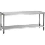 Professional Work table Stainless steel Bottom shelf 1800x600x900mm - THATS186