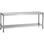Professional Work table Stainless steel Bottom shelf 2000x600x900mm - THATS206