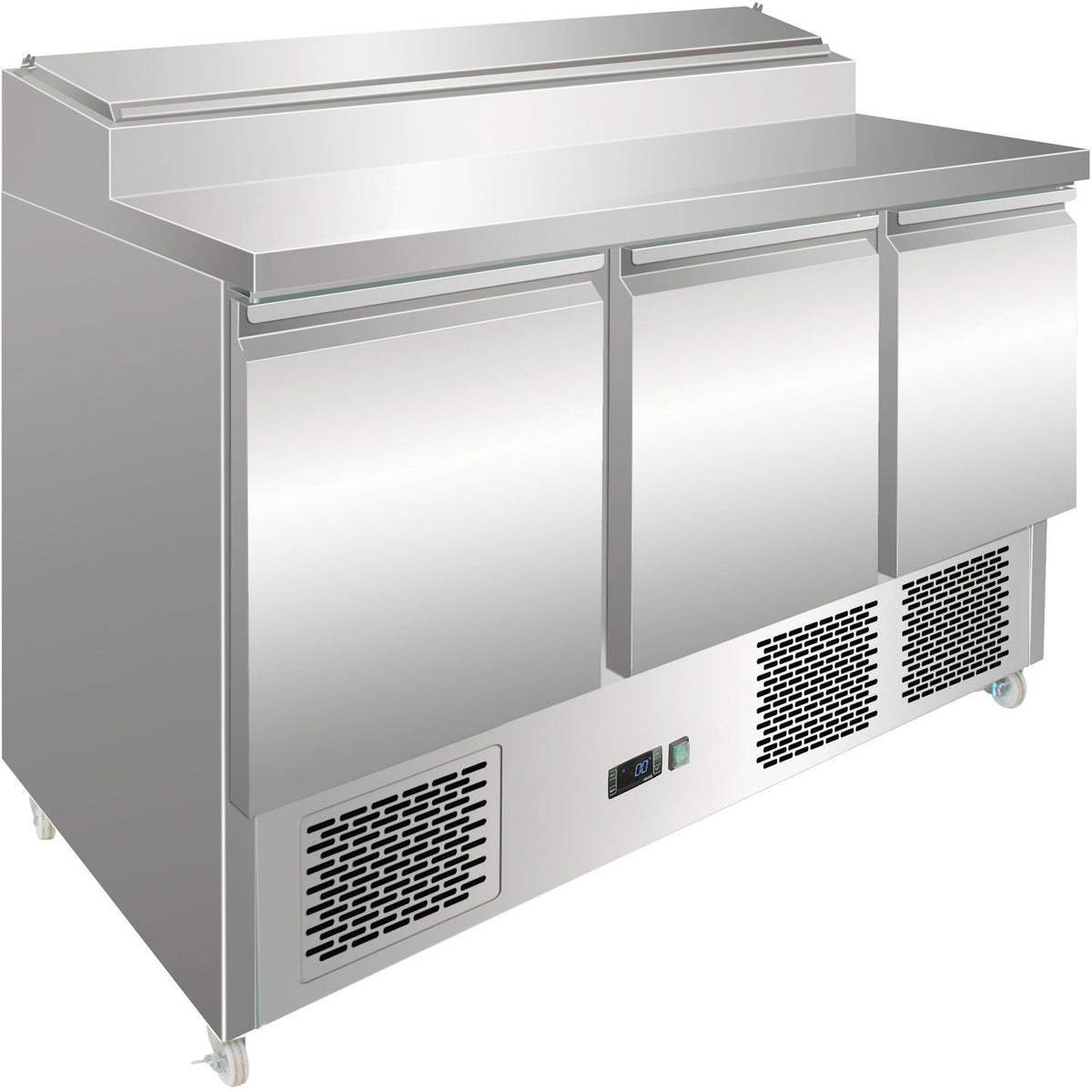 Refrigerated Prep Table 3 doors Sandwich top 8xGN1/6 - THPS30016
