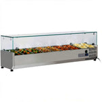 Refrigerated Servery Prep Top 1600mm 7xGN1/3 Glass cover - GT516