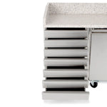 Contender Granite Top Refrigerated Pizza Prep Counter with 7 Dough Drawers