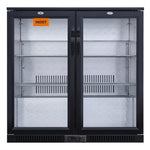 HOST Black Beer Cooler Double Hinged Door 850mm HOST1217DH