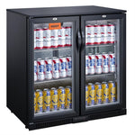 HOST Black Beer Cooler Double Hinged Door 850mm HOST1217DH
